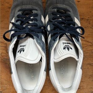 adidas Gazelle Men's Navy Suede Sneakers with White Stripes